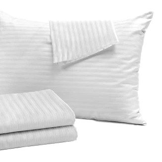 Μαξιλαροθήκη ξενοδοχείου Σατέν-ρίγα 52x72  80%cotton 20%polyester Πεννιέ 220tc Astron Italy