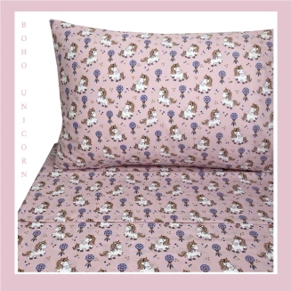 Σεντόνια Σετ Μονά 175x260 Παιδικά Astron Italy Boho Unicorn