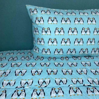 Σεντόνια Σετ Μονά 175x260 Astron Italy Παιδικά Penguins