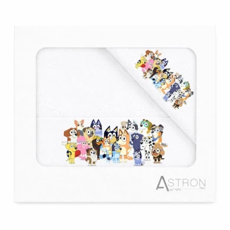 Πετσέτες Σετ 2 Τεμαχίων Astron Italy Παιδικές Dogs Family White