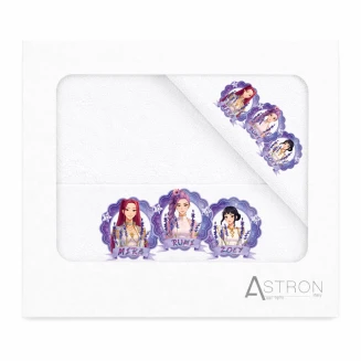Πετσέτες Σετ 2 Τεμαχίων Astron Italy Παιδικές Girls Band White