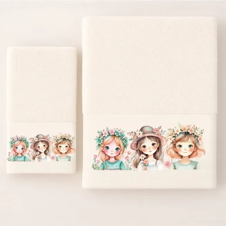 Πετσέτες Σετ 2 Τεμαχίων Astron Italy Παιδικές Spring Girls