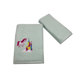 Πετσέτες Παιδικές Σετ 2 Τεμαχίων Astron Italy castle Unicorn