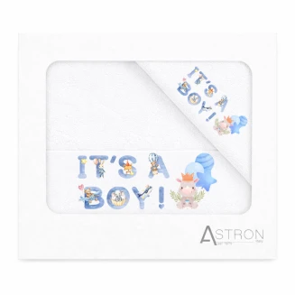 Πετσέτες Σετ 2 Τεμαχίων Astron Italy Παιδικές It's a Boy