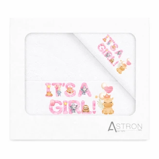 Πετσέτες Σετ 2 Τεμαχίων Astron Italy Παιδικές It's a Girl