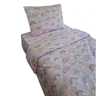 Παπλωματοθήκη Σετ Μονή 165x250 Astron Italy Παιδική Rainbow Cloud