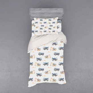 Σεντόνια Σετ Παιδικά Μονά Με Λάστιχο 105x200+30 Astron Italy Trucks