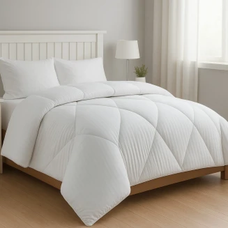 Πάπλωμα Μονό 160x240 Ξενοδοχείου Ριγέ 350γρ Astron Italy White