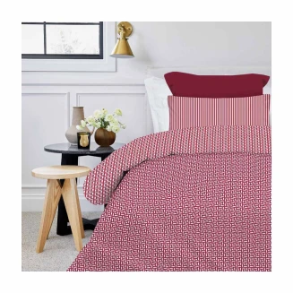 Παπλωματοθήκη Σετ Μονή 170x250 Astron Italy Maira Redwine