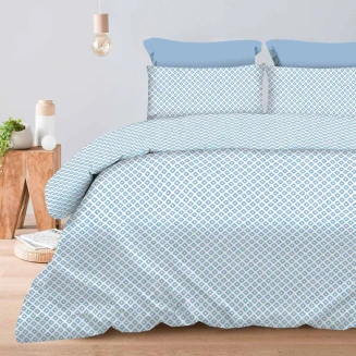 Παπλωματοθήκη Σετ Υπέρδιπλη 230x250 Astron Italy Ariel Blue