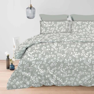 Παπλωματοθήκη Σετ Υπέρδιπλη 230x250 Astron Italy Daisy Grey