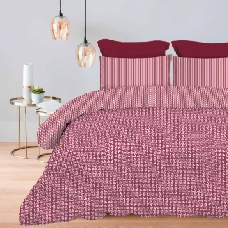 Παπλωματοθήκη Σετ Υπέρδιπλη 230x250 Astron Italy Maira Redwine