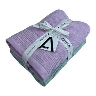 Πετσέτες Προσώπου Σετ 2 Τεμαχίων Astron Italy Mint Light Lilac