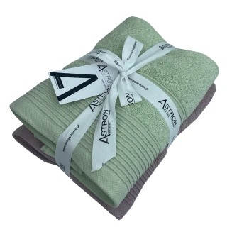 Πετσέτες Προσώπου Σετ 2 Τεμαχίων Astron Italy Oil Dusty Rose