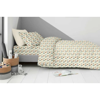 Κουβερλί Σετ Μονό 160×250 Astron Italy Παιδικό Με Σεντόνι Και 1 Μαξιλαροθήκη Cool Dino