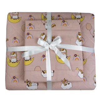 Κουβερλί Σετ Μονό 160×250 Astron Italy Παιδικό Με Σεντόνι Και 1 Μαξιλαροθήκη Unicorn Balloon