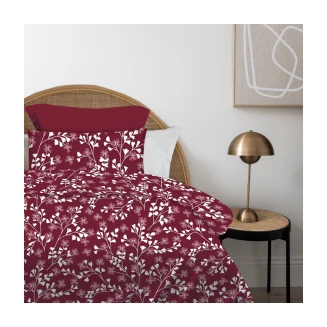 Σεντόνια Σετ Μονά 175x260 Astron Italy Daisy Red Wine