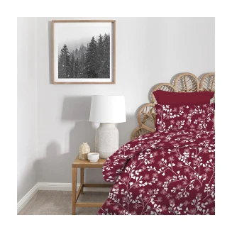 Σεντόνια Σετ Μονά 175x260 Astron Italy Daisy Red Wine