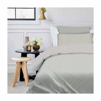 Σεντόνια Σετ Μονά 175x260 Astron Italy Maira Grey