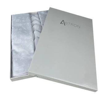 Τραπεζομάντηλο Σετ 7 Τεμαχίων 140x180 Με 6 Πετσέτες Astron Italy White