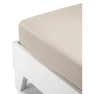 Σεντόνι Μεμονωμένο Διπλό Με Λάστιχο 160x200+35 Sunshine Satin  Beige