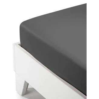 Σεντόνι Μεμονωμένο Διπλό Με Λάστιχο 160x200+35 Sunshine Satin  Dark Grey