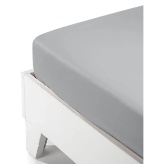 Σεντόνι Μεμονωμένο Διπλό Με Λάστιχο 160x200+35 Sunshine Satin  Light Grey