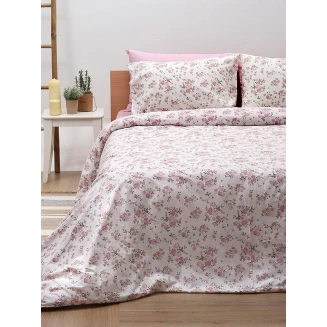 Σεντόνι Σετ Διπλό 200x270 Sunshine Cotton Feelings 929 Pink