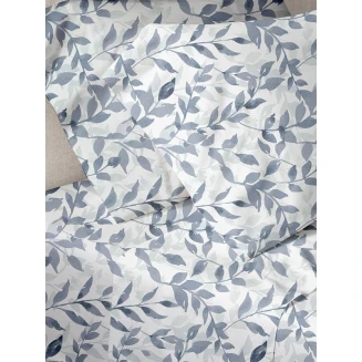 Παπλωματοθήκη Μονή 170x250 Sunshine Menta Εμπριμέ 50 Blue