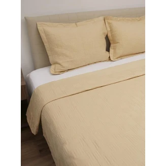 Κουβερλί Σετ Υπέρδιπλο (220x240) Sunshine Percale Κεντητό Cream
