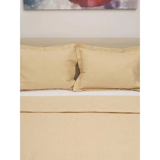 Κουβερλί Σετ Υπέρδιπλο (220x240) Sunshine Percale Κεντητό Cream