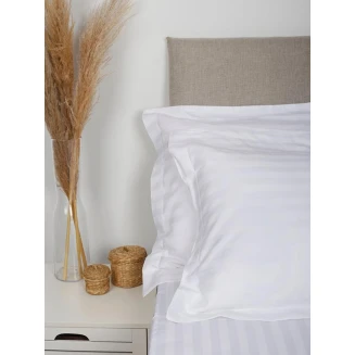 Ξενοδοχειακή Μαξιλαροθήκη CVC ριγέ Oxford 50x70