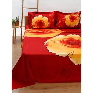 Σετ Παπλωματοθήκη Satin Εμπριμέ 240 Υπέρδιπλη (230x250) Sunshine