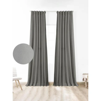 Κουρτίνα Με Τρέσσα 145x280 Μπλακάουτ Sunshine Foresta Grey