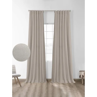 Κουρτίνα Με Τρέσσα 145x280 Μπλακάουτ Sunshine Foresta Sand