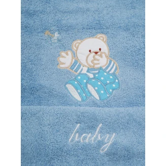 Πετσέτες Σετ Κεντητές 2 Τεμαχίων Sunshine Bear 4 Blue-Blue