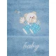 Σετ πετσέτες κεντητές Bear 04 Blue/Blue