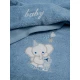 Σετ πετσέτες κεντητές Elephant 03 Blue/Blue