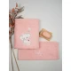 Σετ πετσέτες κεντητές Elephant 03 Pink/Pink