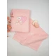 Σετ πετσέτες κεντητές Heart 10 Pink/Pink