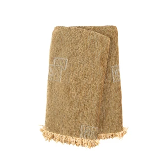 Ριχτάρι Σενίλ Ζακάρ Box Beige Μονοθέσιο 180x180 Sunshine