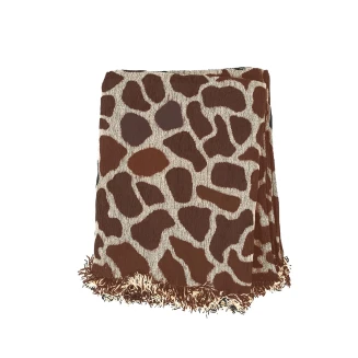 Ριχτάρι Σενίλ Ζακάρ Cow Brick Τετραθέσιο 180x340 Sunshine