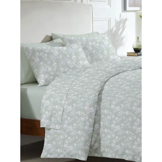 Σετ Σεντόνια Menta Εμπριμέ 340 Aqua Μονο (160x250) Sunshine