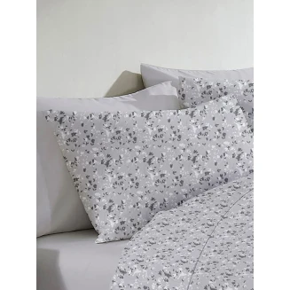 Μαξιλαροθήκη Menta Εμπριμέ 320 Grey 50x70 Sunshine