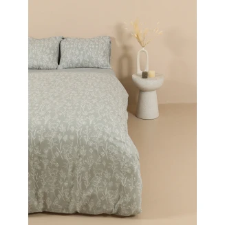 Σετ Σεντόνια Cotton Feelings 2050 Grey Μονό με λάστιχο(105x205+30) Sunshine