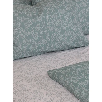 Σετ Σεντόνια Cotton Feelings 2052 Aqua Διπλό (200x270) Sunshine