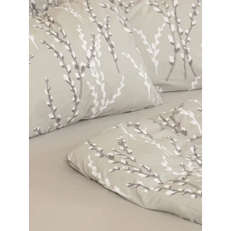 Σετ Σεντόνια Cotton Feelings 2054 Grey Μονό με λάστιχο(105x205+30) Sunshine