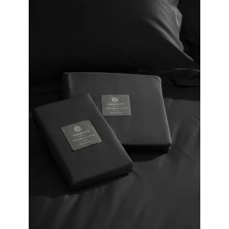 Κατωσέντονο Βαμβακοσατέν Omnia με λάστιχο Black Διπλό (160x200+40) Sunshine