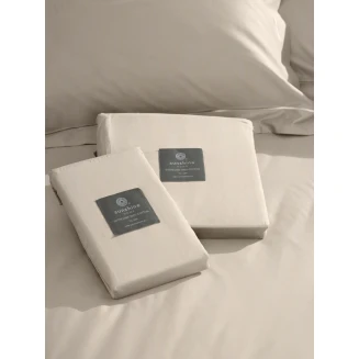 Μαξιλαροθήκες Βαμβακοσατέν Omnia Oxford Beige 50x70 Sunshine