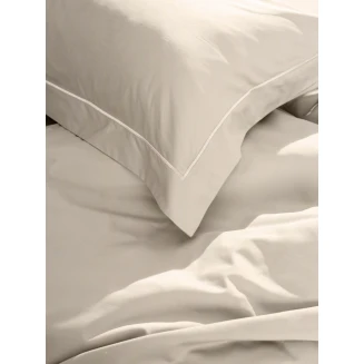 Μαξιλαροθήκες Βαμβακοσατέν Omnia Oxford Beige 50x70 Sunshine